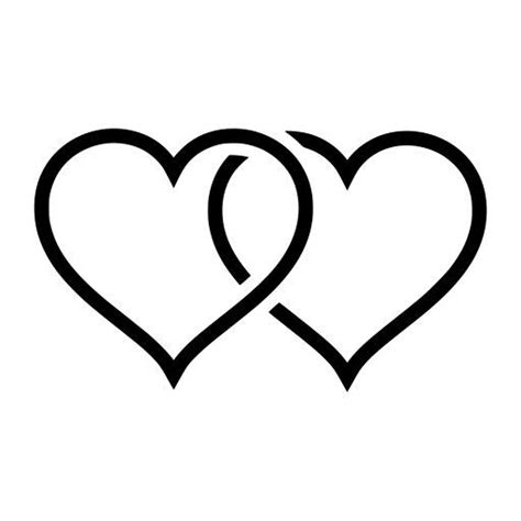 Interlocking Hearts Two Hearts Tattoo Heart Stencil Printable Tattoos