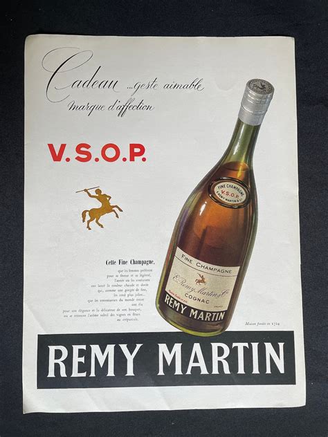 1953 Remy Martin French Advertisement Cognac Vin Wine Alcohol Etsy