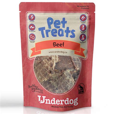 Underdog Beef Air Dried Dog Treats 80g Kohepets