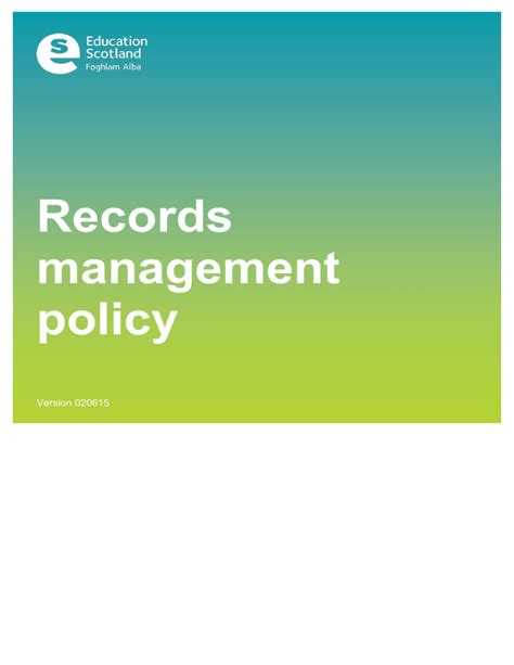 Records Management Policy Version 020615