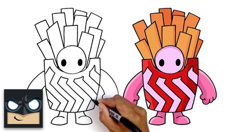 How To Draw French Fries Skin Fall Guys YouTube