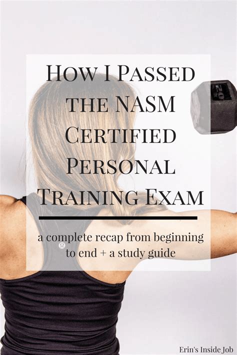 Passing The Nasm Certified Personal Training Exam Erins Inside Job