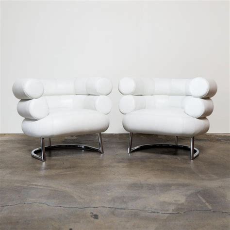 Eileen gray emphasized the characteristics of her beloved parlour chair, the bibendum armchair, with witty irony. Eileen Gray Classicon Bibendum Chairs - A Pair | Chairish