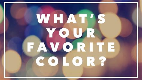 Jingle A Day Whats Your Favorite Color Youtube