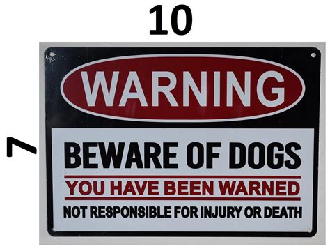Hpd Signs Warning Beware Of Dogs You Have Been Warned Sign Dob Signs