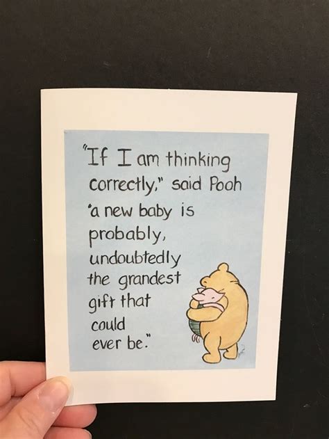 Soon you will give birth to one of the great joys of your life. classic Winnie the Pooh new baby congratulations card ...