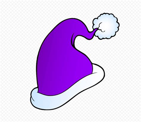 Hd Cute Purple Christmas Santa Hat Cartoon Clipart Png Citypng