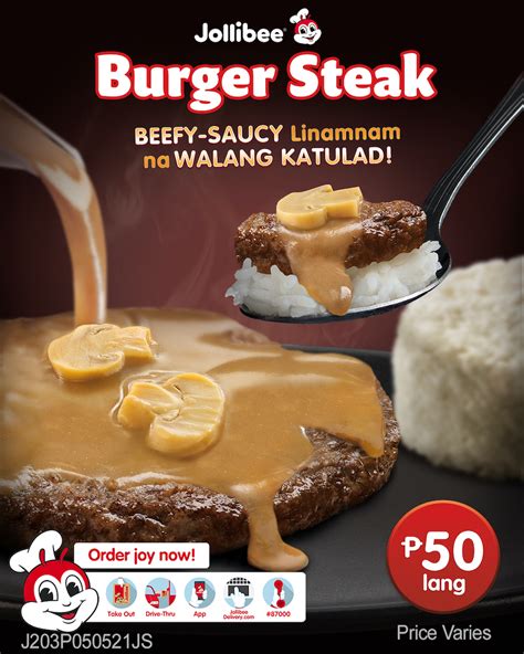 Lemon Greentea Jollibee Burger Steak Beefy Saucy Na Walang Katulad