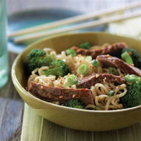 Asian Beef And Broccoli Noodle Bowl Jamie Geller