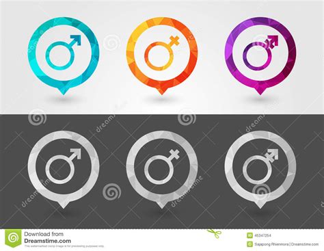 Gender Sex Symbol Signage With A Pixel Diamond Texture Stock Vector