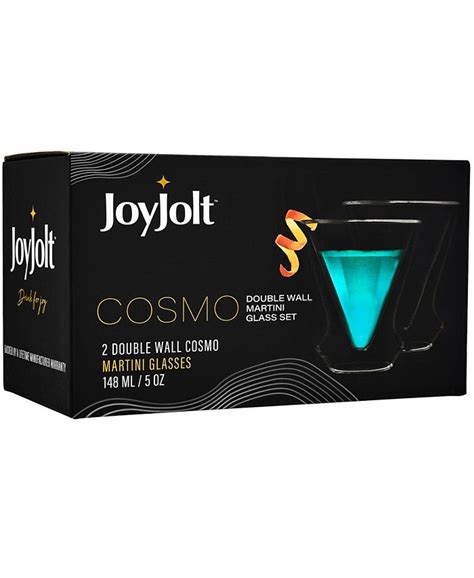 Joyjolt Cosmos Double Wall Martini Glasses Set Of 4 Macy S