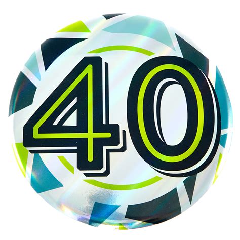 Buy Giant 40th Birthday Badge Blue For Gbp 099 Card Factory Uk