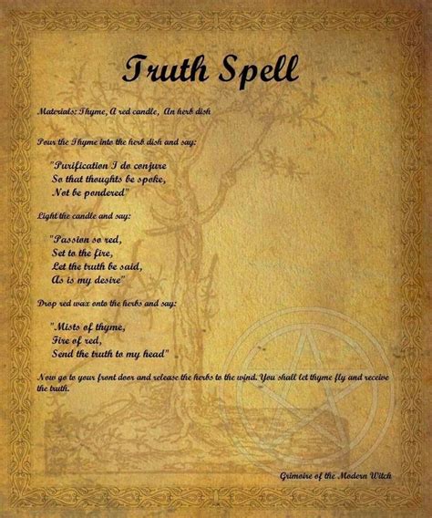 Truth Spell Book Of Shadows Must Haves Pinterest