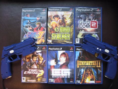Ps2 Light Gun X2 G Con 2 Bundle Namco 6 Gun Games Inc Time Crisis 3