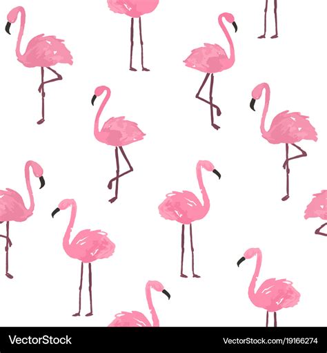 Cute Flamingo Background Royalty Free Vector Image