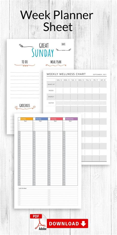 Plan Your Time Effectively With Week Planner Sheet Choose One That You