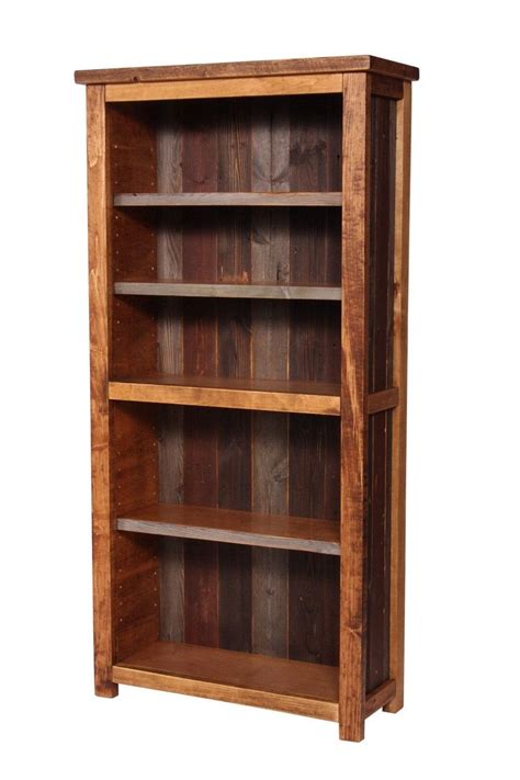 Multi Color Reclaimed Barn Wood Bookcase Rustic Bookcase Etsy Wood