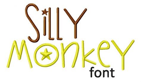 Silly Monkey Machine Embroidery Font Set For Gold Members Only Daily