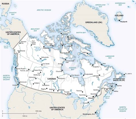 Canada provinces and territories map. Vector Map of Canada political | One Stop Map