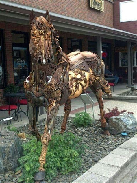 Amazing Scrap Metal Horse Located In Hill City South Dakota By The