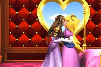 Princess Peach And Princess Zelda Lesbian Kiss On The Bed Sexiz Pix