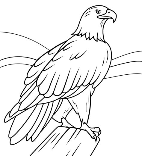 Páginas para colorir de águia americana orgulhosa Páginas para