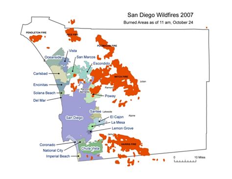 San Diego 2007 Wildfires Wiki Maps