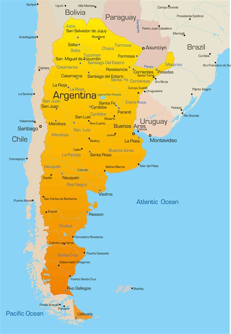 Argentina Map Guide Of The World