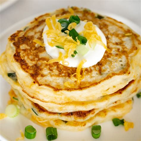 Cheesy Savory Pancakes With Green Onions Babaganosh