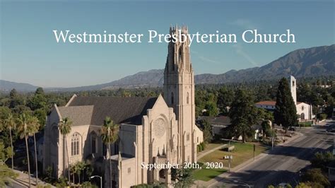 Westminster Presbyterian Church Pasadena September 20th 2020 Youtube