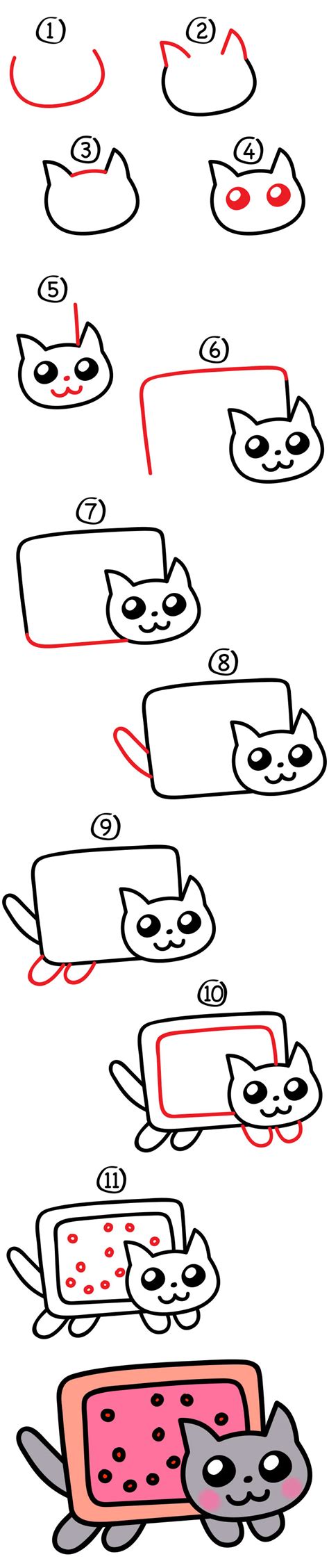 How To Draw The Nyan Cat Art For Kids Hub