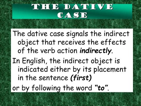 Ppt The Dative Case Powerpoint Presentation Free Download Id5153865