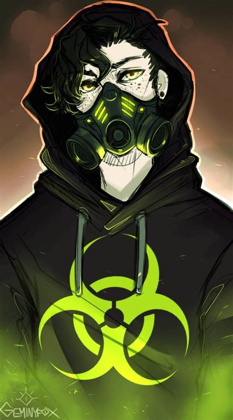 Toxic Speedpaint By Gem1ny On Deviantart Gas Mask Art Anime