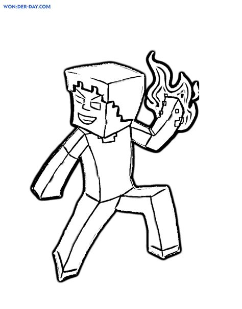 Dibujos De Herobrine Minecraft Para Colorear Wonder Day — Dibujos