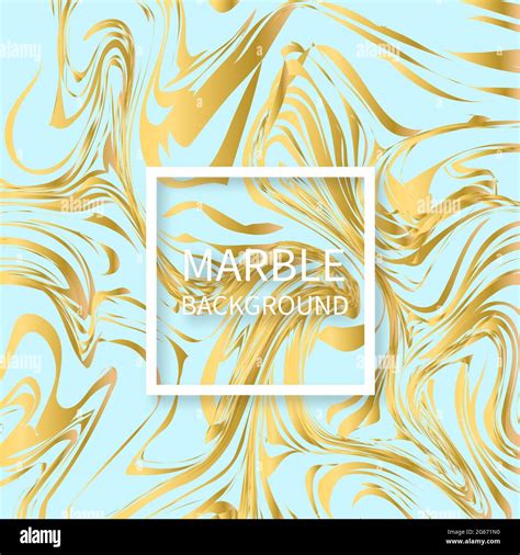 Light Blue And Gold Marble Texture Background Liquid Effect Backdrop
