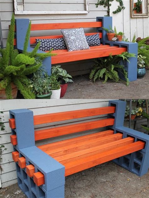 Cinder Block Bench: Easy & Simple DIY Ideas - Balcony Decoration & Eco