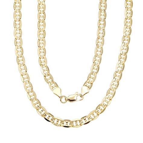 Shop Simon Frank Yellow Gold Overlay 6mm Gucci Style Chain 18 Inch