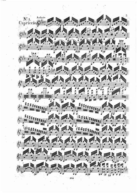 Paganini 24 Caprices For Solo Violin Op1