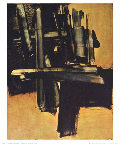 Painting July 16 1961 By Pierre Soulages 10 X 12 Inches Art Print
