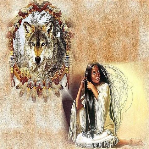 She was a native american who married an english settler. Native American Princess With Wolf by Esjae Designs
