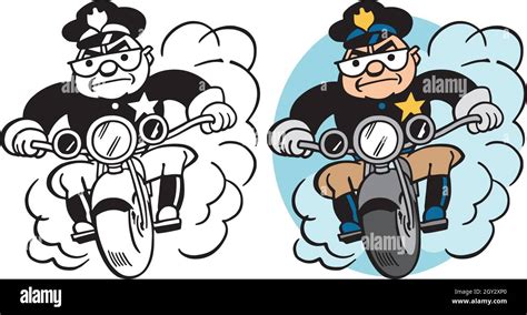 Motorcyle Police Stock Vector Images Alamy
