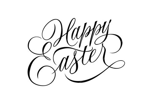 Premium Vector Calligraphic Happy Easter Lettering