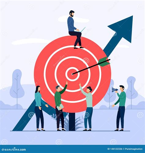 Target Business Teamwork Arrow Hitting A Target Business Concept