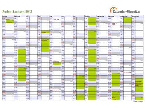 Monatskalender oder ihren online erstellten kalender. Ferien Sachsen 2012 - Ferienkalender zum Ausdrucken