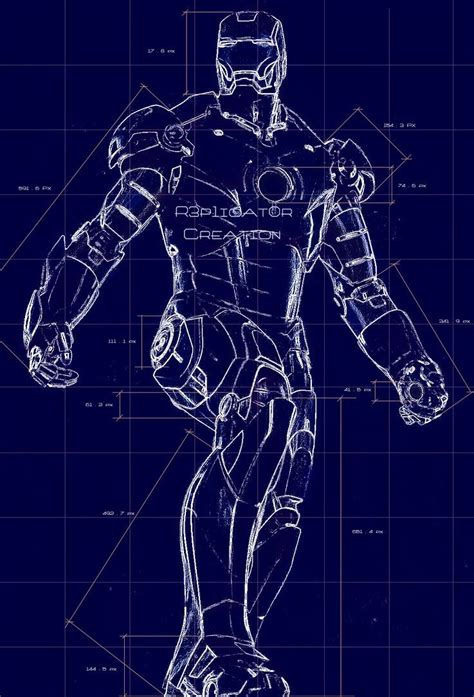 Ironman Suit Blueprint By R3p1icat0r On Deviantart Iron Man Suit