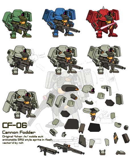 Mecha Flash Sprites By Nch On Newgrounds