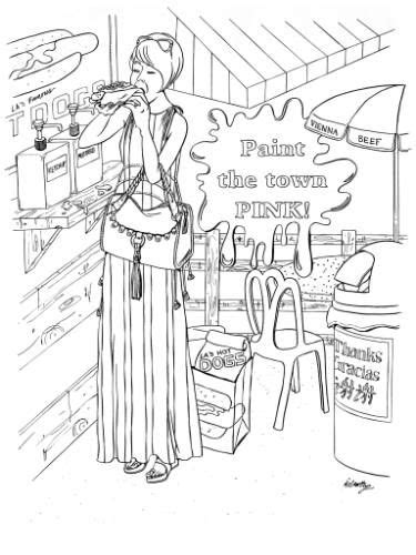 (we recommend using small amount of soapy water during your application to insure you can easily smooth out any air. LA2491 PINK HOT DOGS Drawing | Hot dog drawing, Pink's hot ...