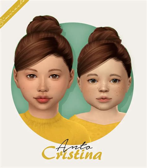 Simiracle Anto`s Cristina Hair Retextured Sims 4 Hairs