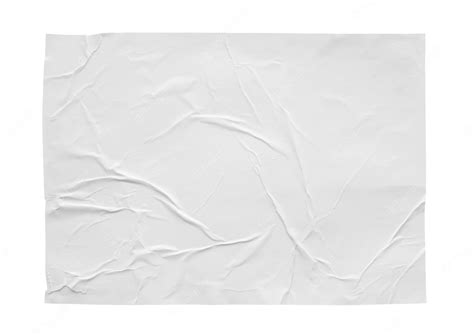 Textura De Cartel De Papel Adhesivo Arrugado Y Arrugado Blanco En