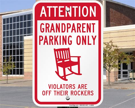 Elderly Parking Signs Senior Citizen Parking Signs